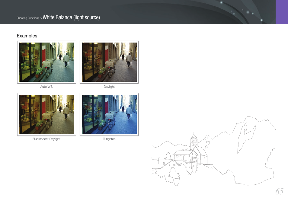 White balance (light source) | Samsung EV-NX20ZZBSBUS User Manual | Page 66 / 188