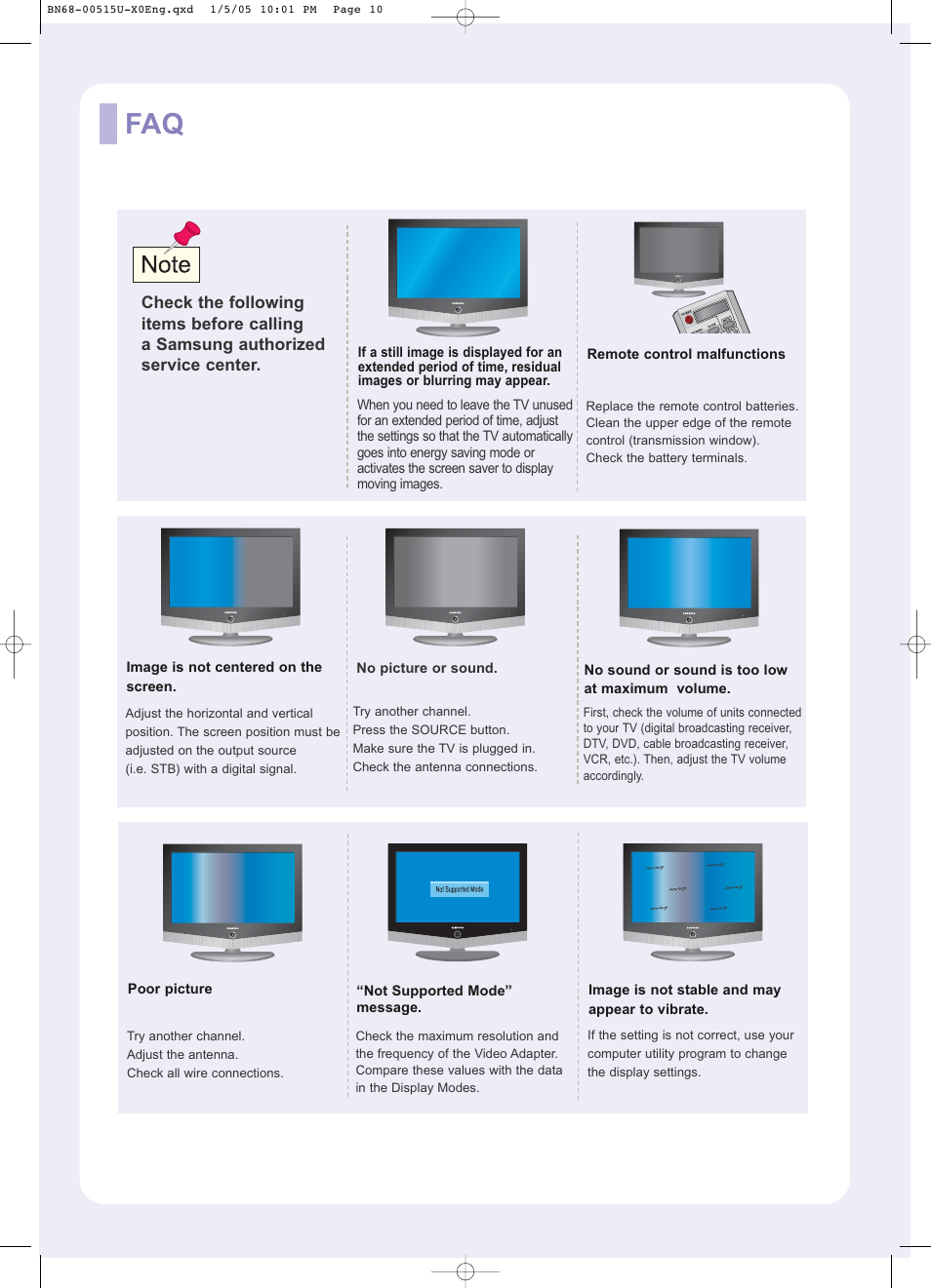 Samsung LNR408DX-XAC User Manual | Page 10 / 10