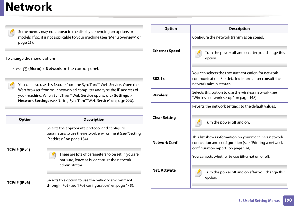 Network | Samsung CLP-415NW-XAA User Manual | Page 189 / 270