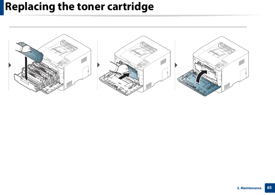 Replacing the toner cartridge | Samsung CLP-415NW-XAA User Manual | Page 64 / 270