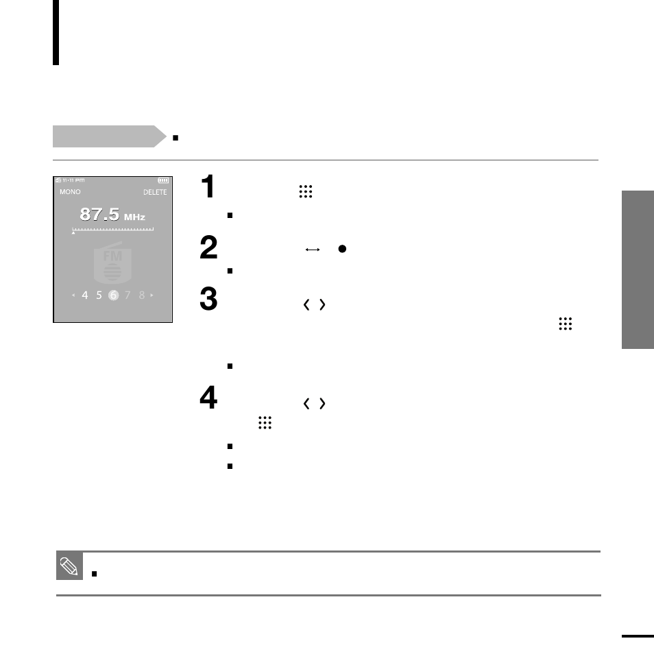 To delete presets | Samsung YP-T9BQB-XAP User Manual | Page 55 / 85