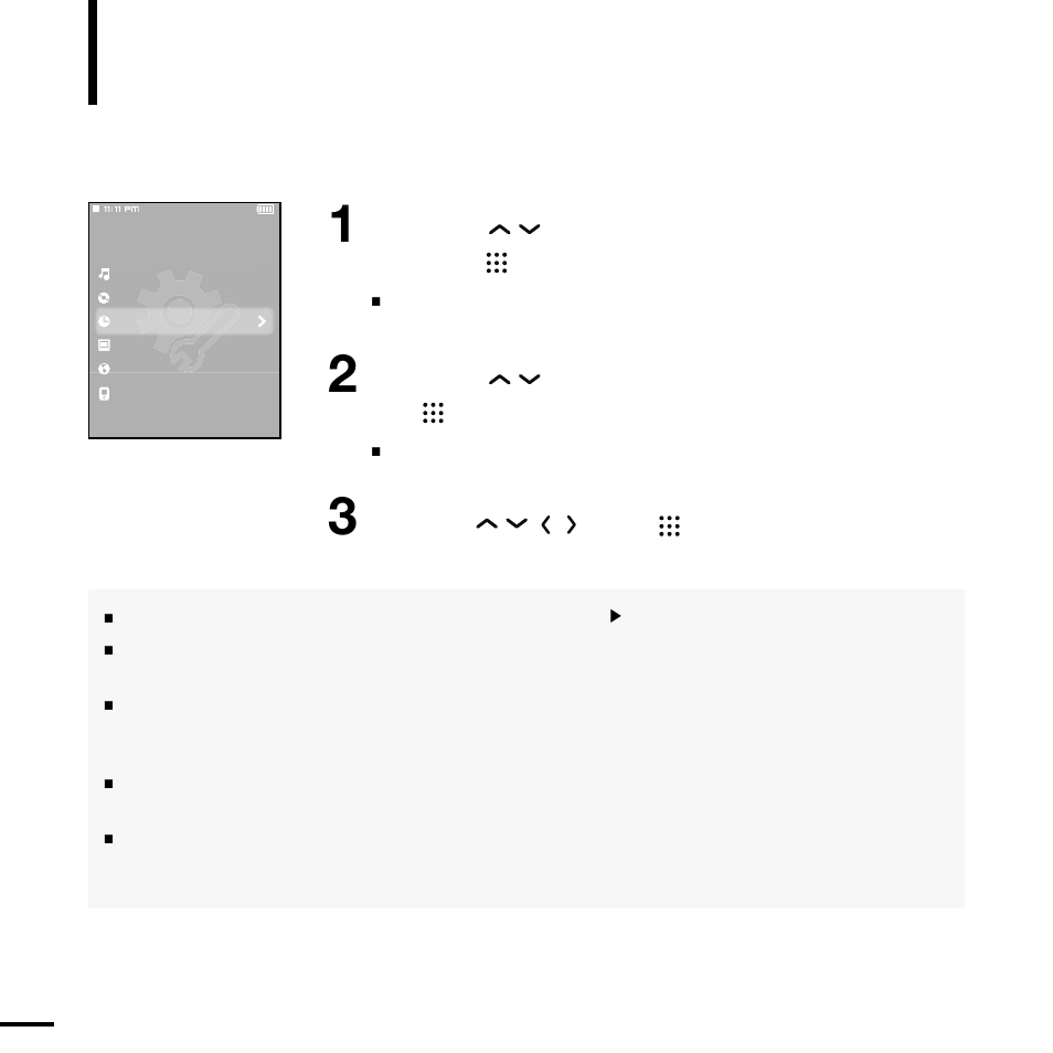 Setting time | Samsung YP-T9BQB-XAP User Manual | Page 72 / 85