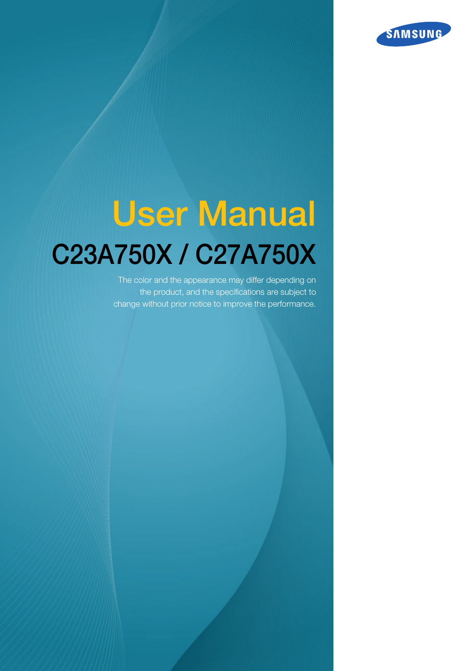 Samsung LC27A750XS-ZA User Manual | 94 pages