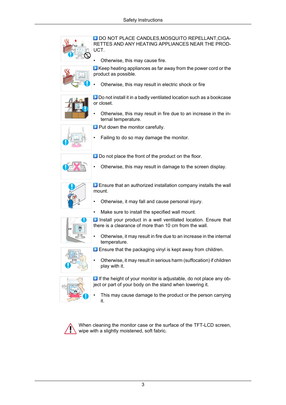 Clean | Samsung LS23MYZKFV-XAA User Manual | Page 4 / 75