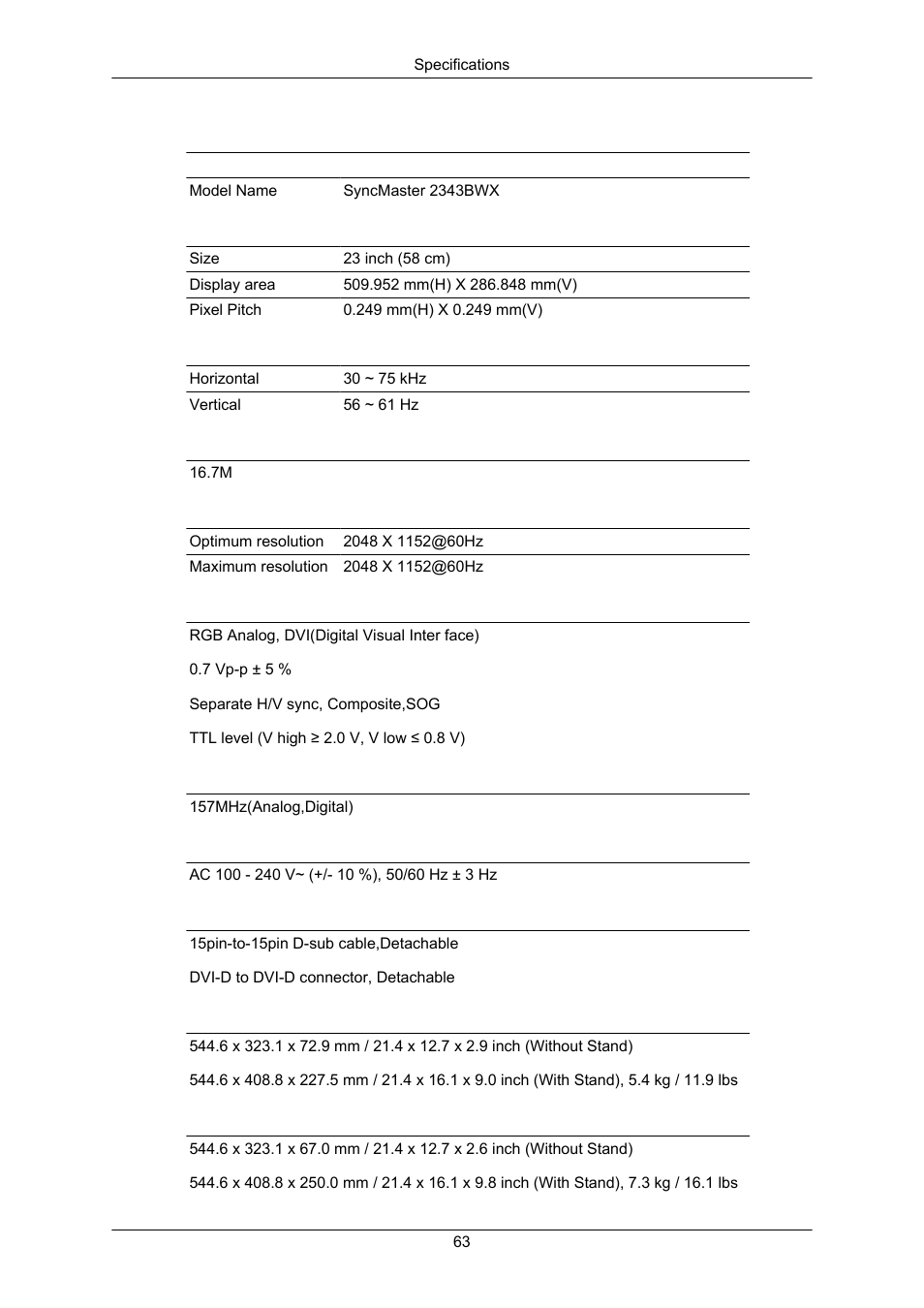 General | Samsung LS23MYZKFV-XAA User Manual | Page 65 / 75