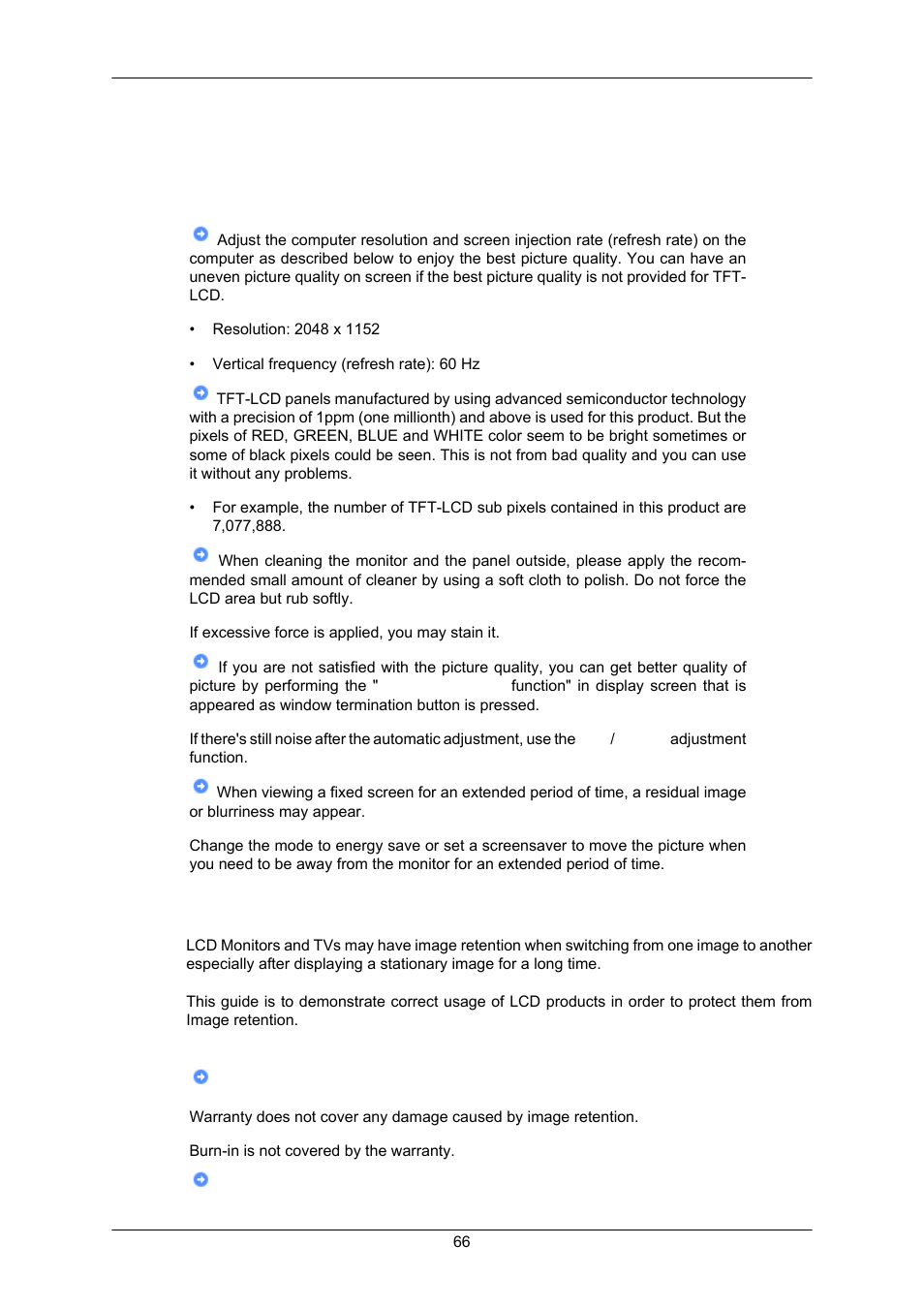 Information, For better display, Product information (image retention free) | Samsung LS23MYZKFV-XAA User Manual | Page 68 / 75