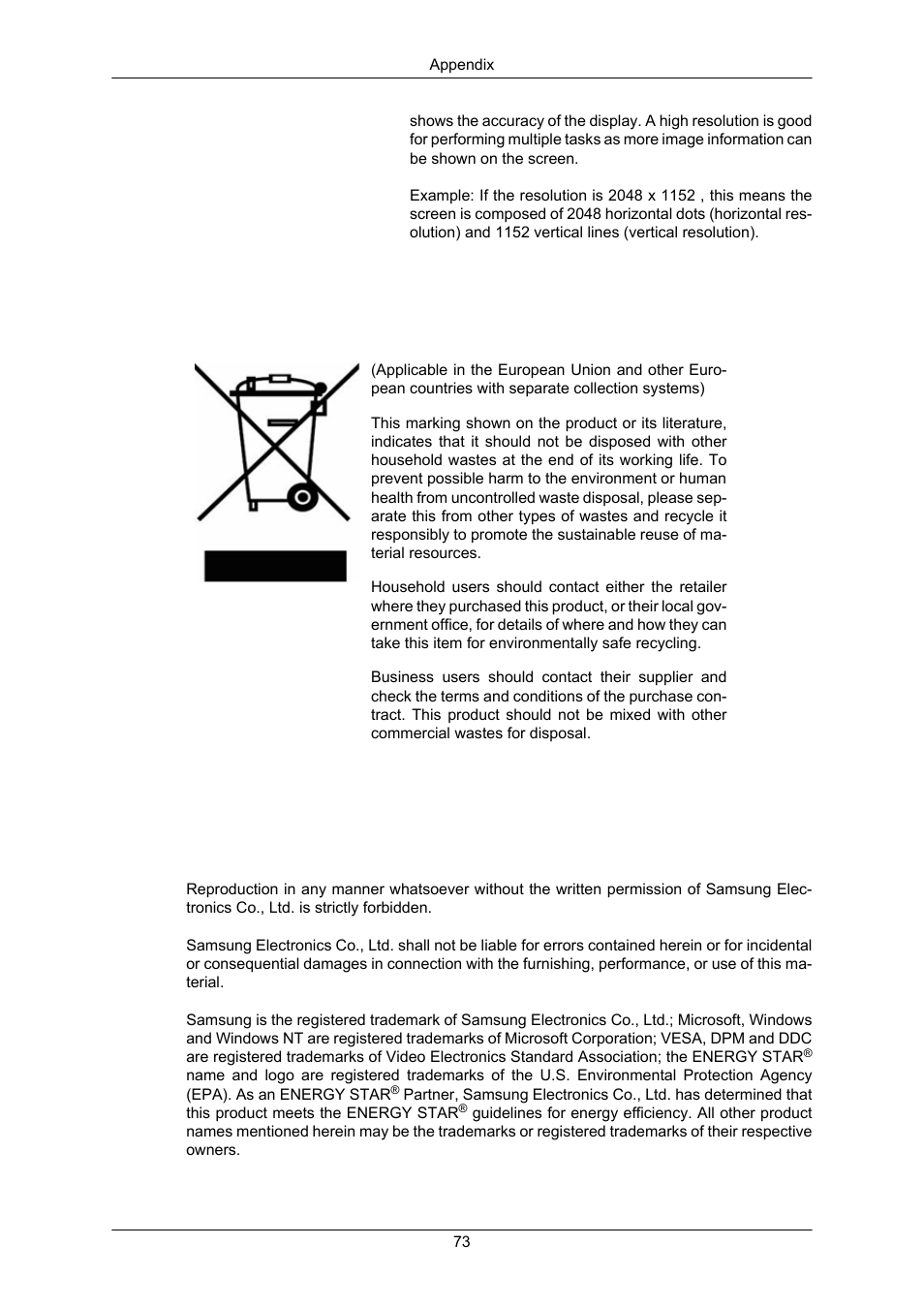 Correct disposal, Authority | Samsung LS23MYZKFV-XAA User Manual | Page 75 / 75