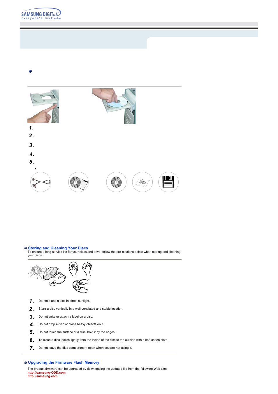 Using the drive | Samsung SD-616QEP User Manual | Page 12 / 15