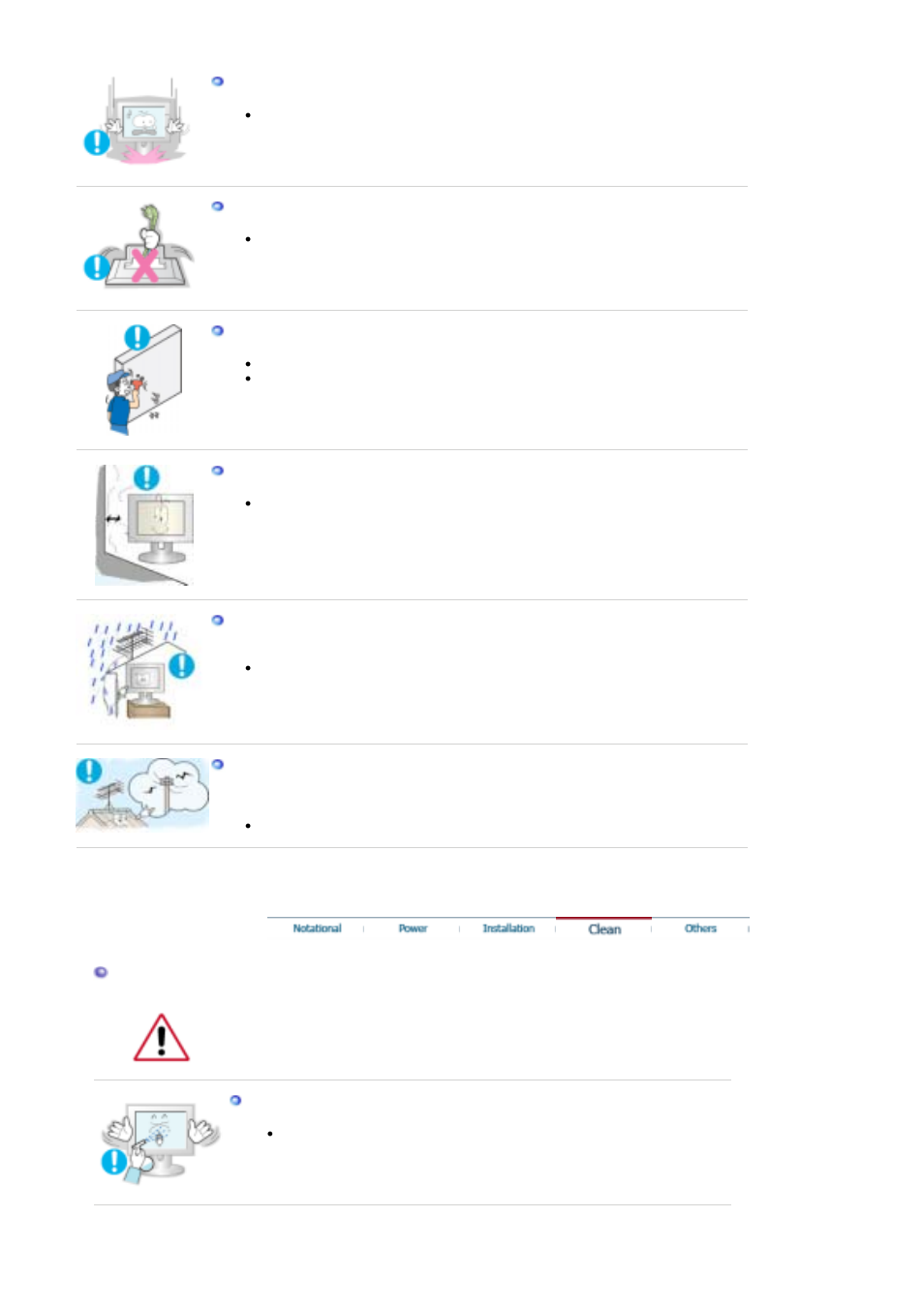 Clean | Samsung LS17MHFSSA-XAZ User Manual | Page 4 / 72