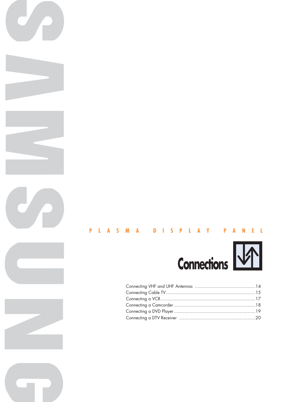 Connections | Samsung HPP3761X-XAC User Manual | Page 13 / 96