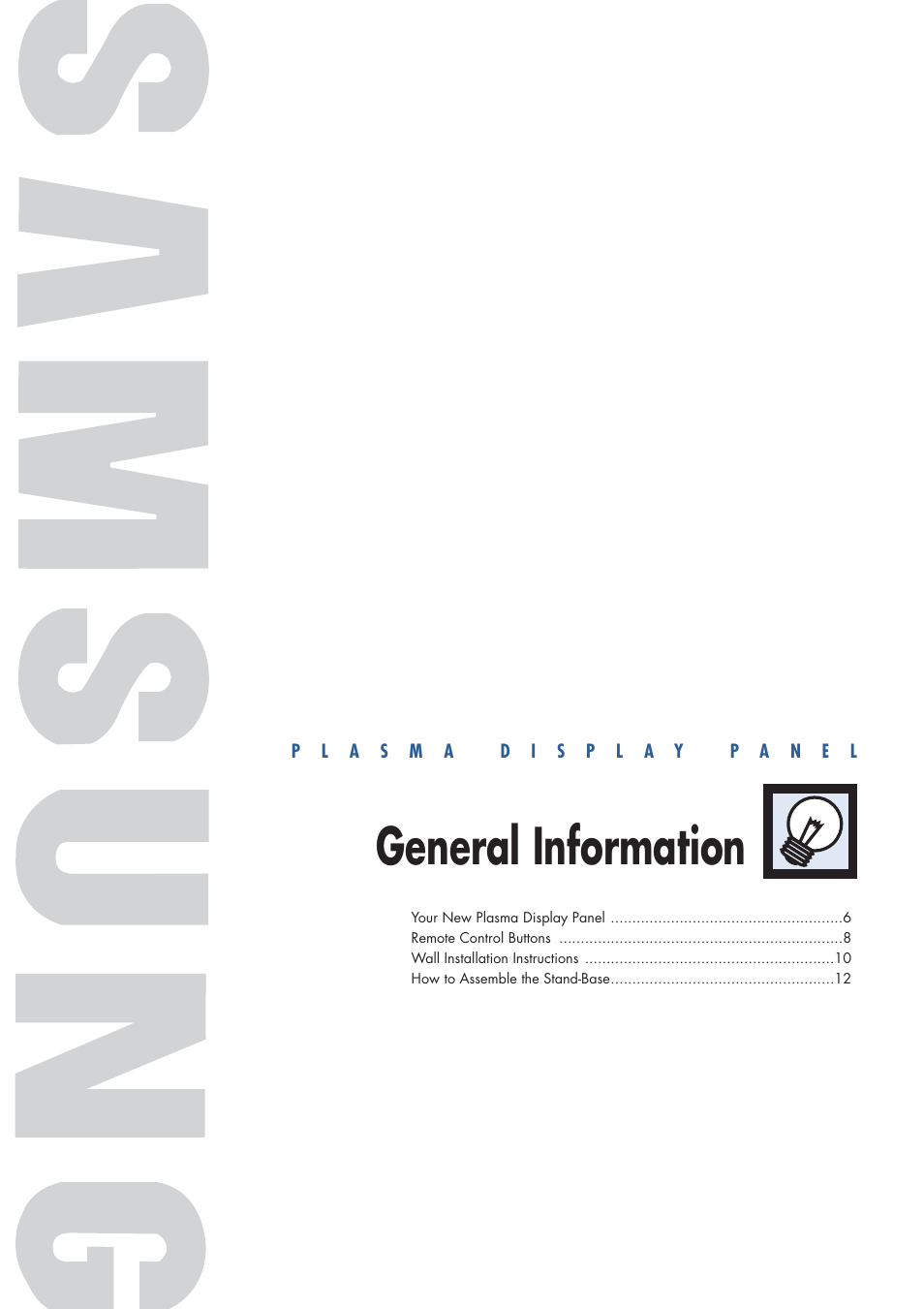 General information | Samsung HPP3761X-XAC User Manual | Page 5 / 96