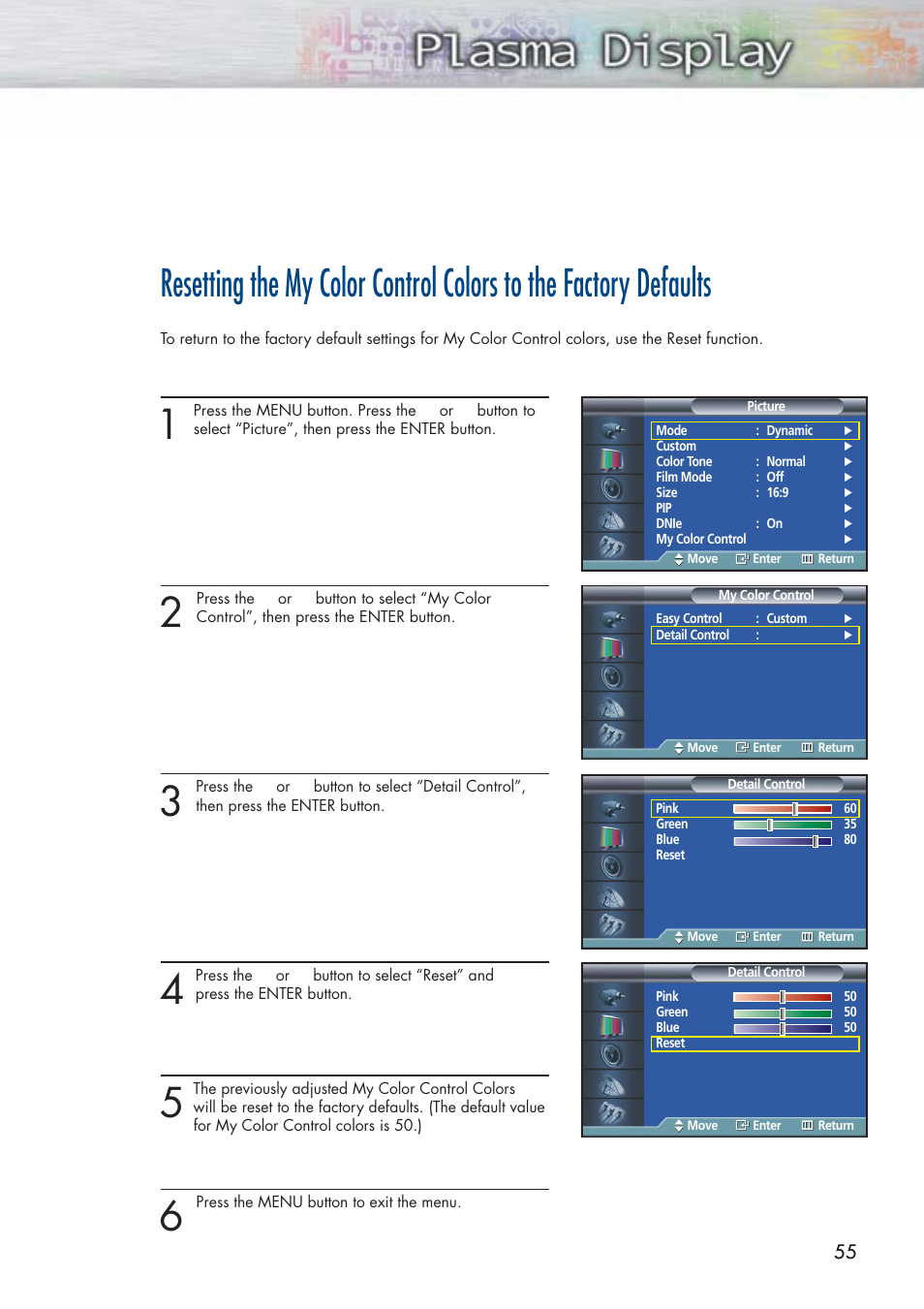 Samsung HPP3761X-XAC User Manual | Page 55 / 96