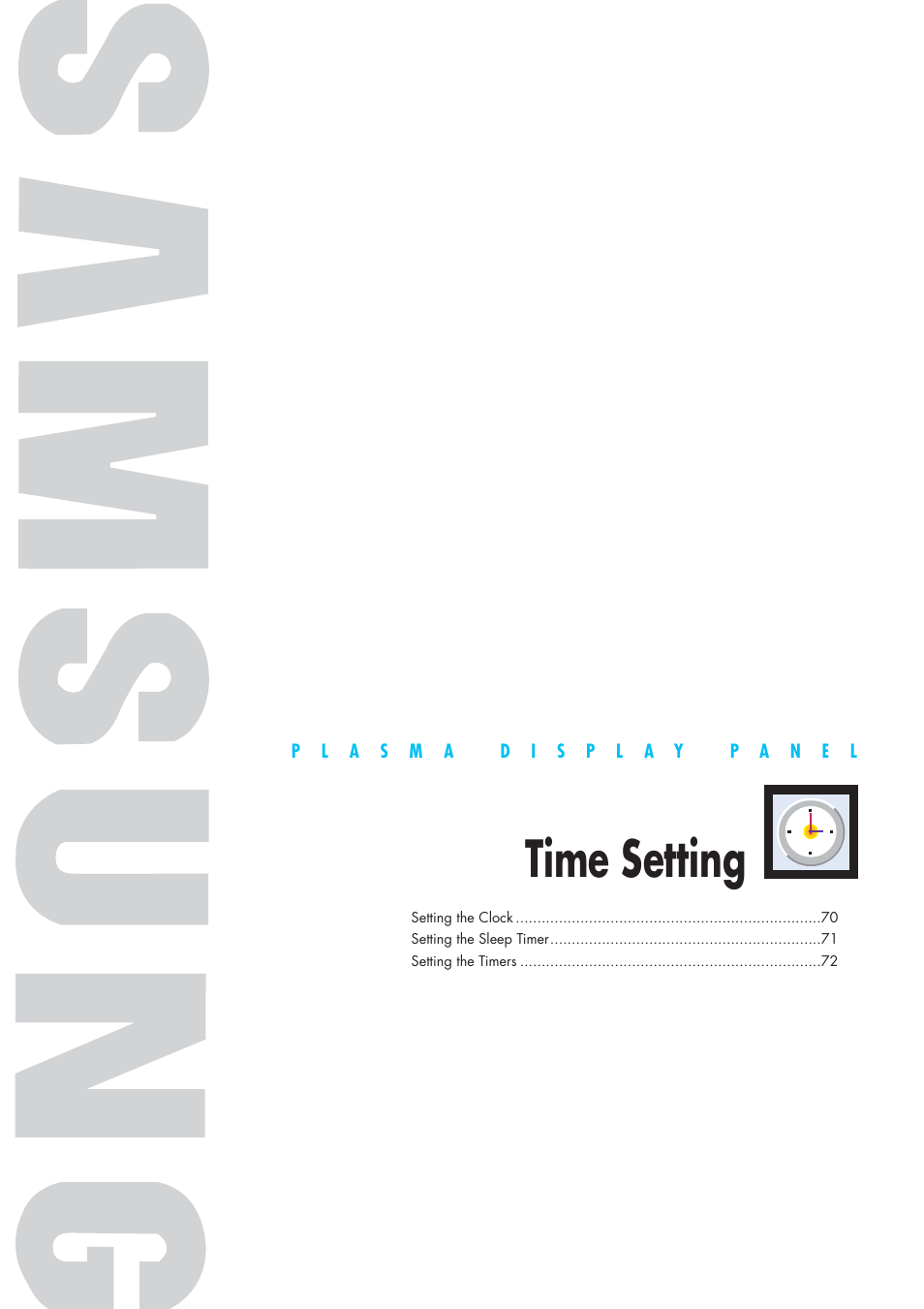 Time setting | Samsung HPP3761X-XAC User Manual | Page 69 / 96
