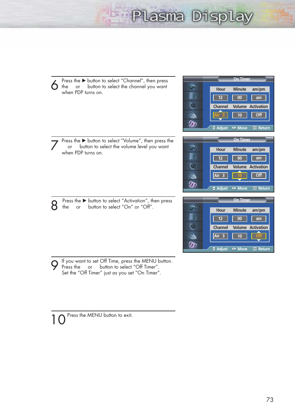 Samsung HPP3761X-XAC User Manual | Page 73 / 96