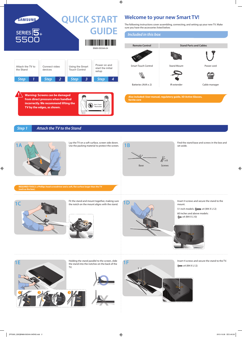 Samsung PN60F5500AFXZA User Manual | 2 pages