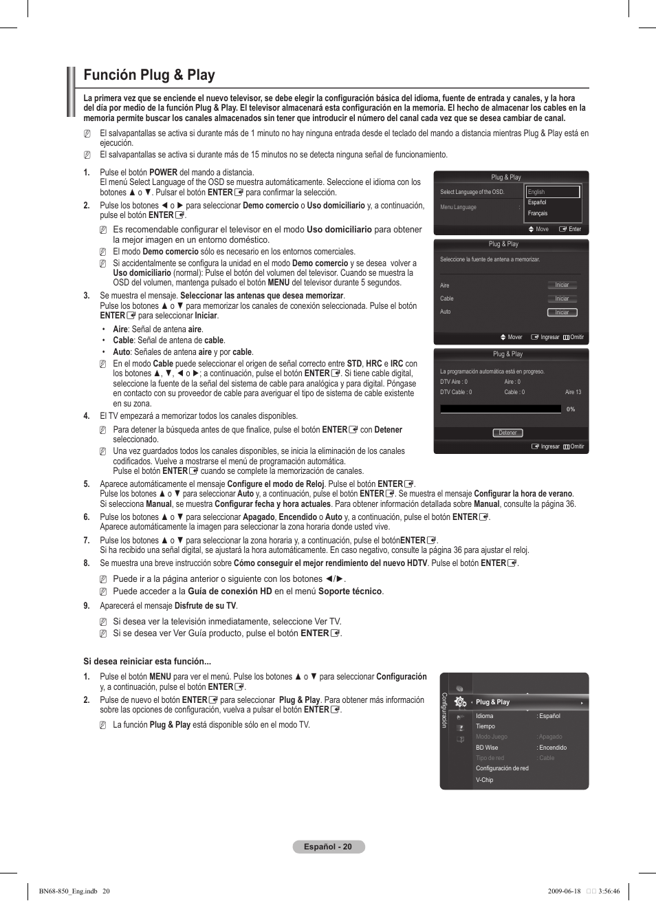 Función plug & play | Samsung PN50B860Y2FXZA User Manual | Page 120 / 284