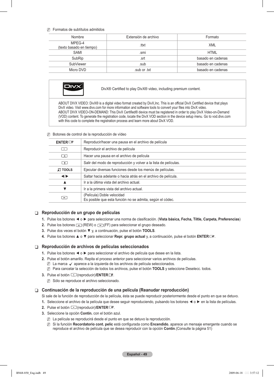 Samsung PN50B860Y2FXZA User Manual | Page 149 / 284