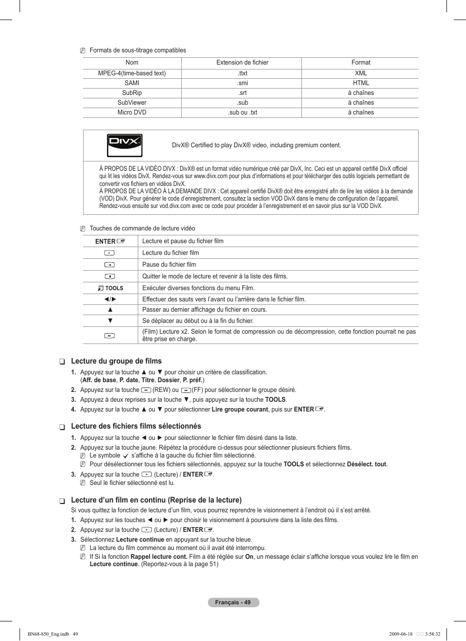 Samsung PN50B860Y2FXZA User Manual | Page 241 / 284