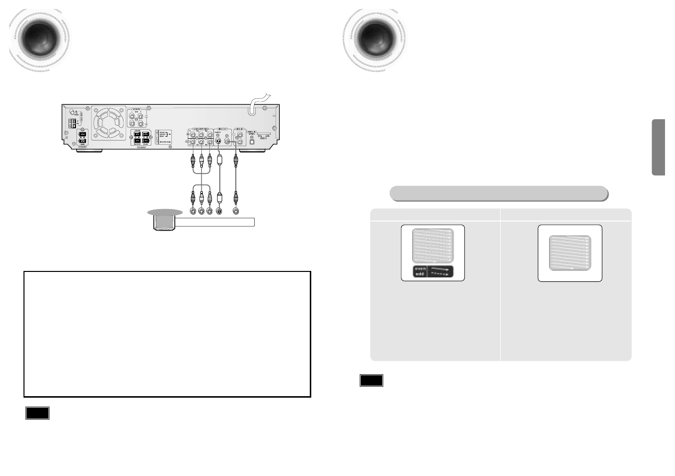 Connecting the video to tv, P.scan(progressive scan) function, 14 connecting the video to tv 13 | P.scan, Function, Progressive scan) | Samsung HTDB650TH-XAX User Manual | Page 8 / 36