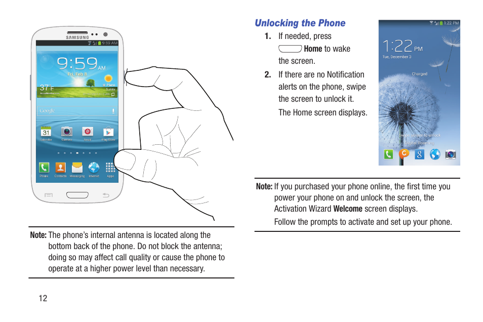 Unlocking the phone | Samsung SCH-L710RWBXAR User Manual | Page 18 / 240