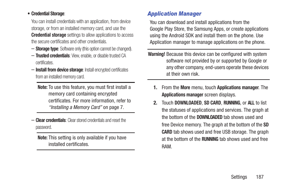 Application manager | Samsung SCH-L710RWBXAR User Manual | Page 193 / 240