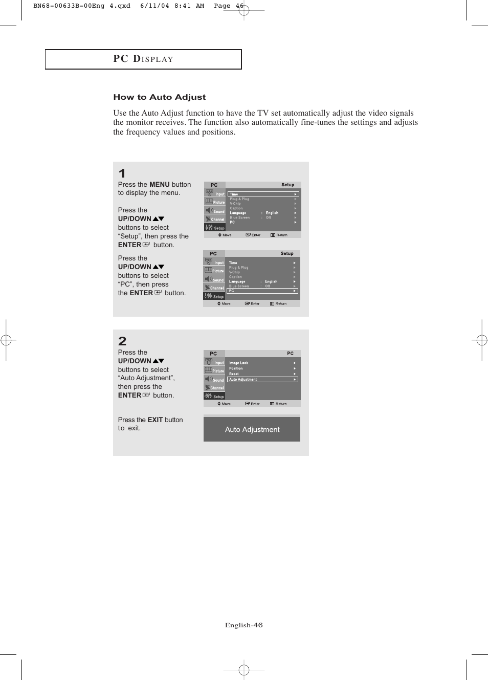 How to auto adjust, P c d | Samsung LTP1545X-XAC User Manual | Page 51 / 66