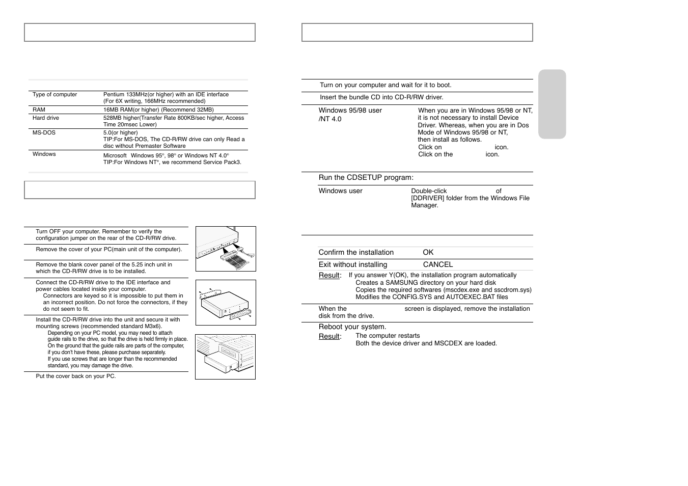 English | Samsung SW-206BE User Manual | Page 3 / 5