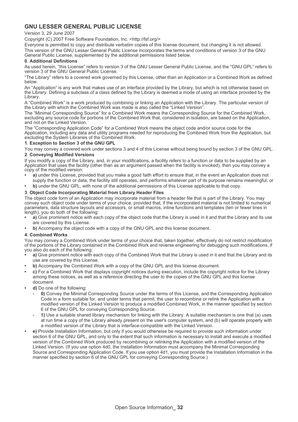 Gnu lesser general public license | Samsung ML-3471ND-XAR User Manual | Page 32 / 39