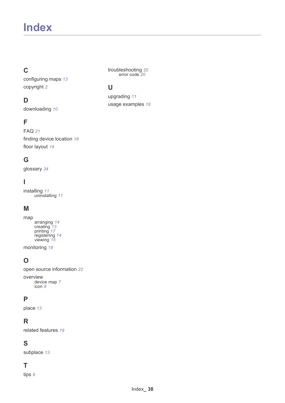 Index, Index/38 | Samsung ML-3471ND-XAR User Manual | Page 38 / 39