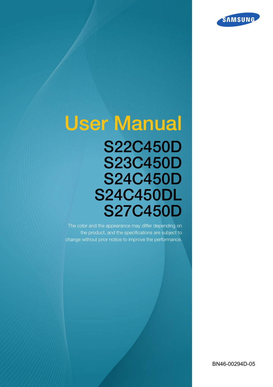 Samsung LS19C45KBRV-GO User Manual | 101 pages