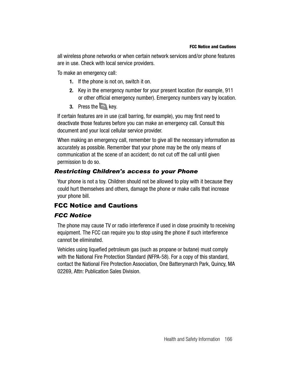 Fcc notice and cautions | Samsung SGH-A727ZKAATT User Manual | Page 169 / 185