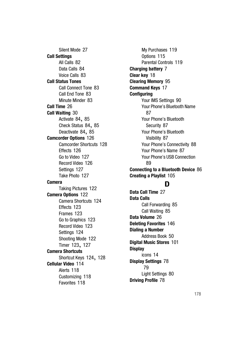 Samsung SGH-A727ZKAATT User Manual | Page 181 / 185