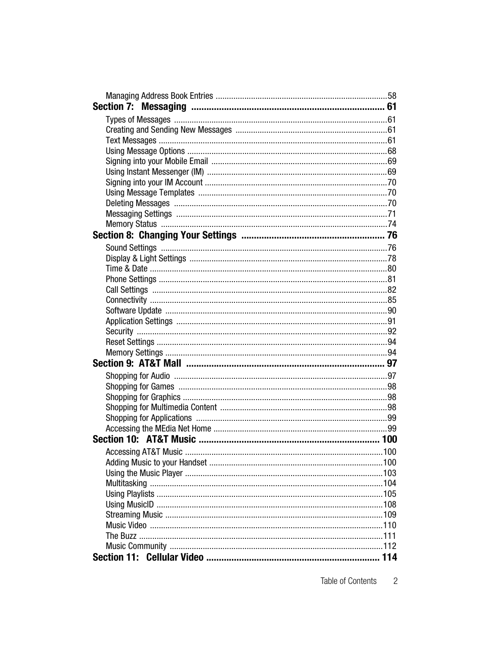 Samsung SGH-A727ZKAATT User Manual | Page 5 / 185