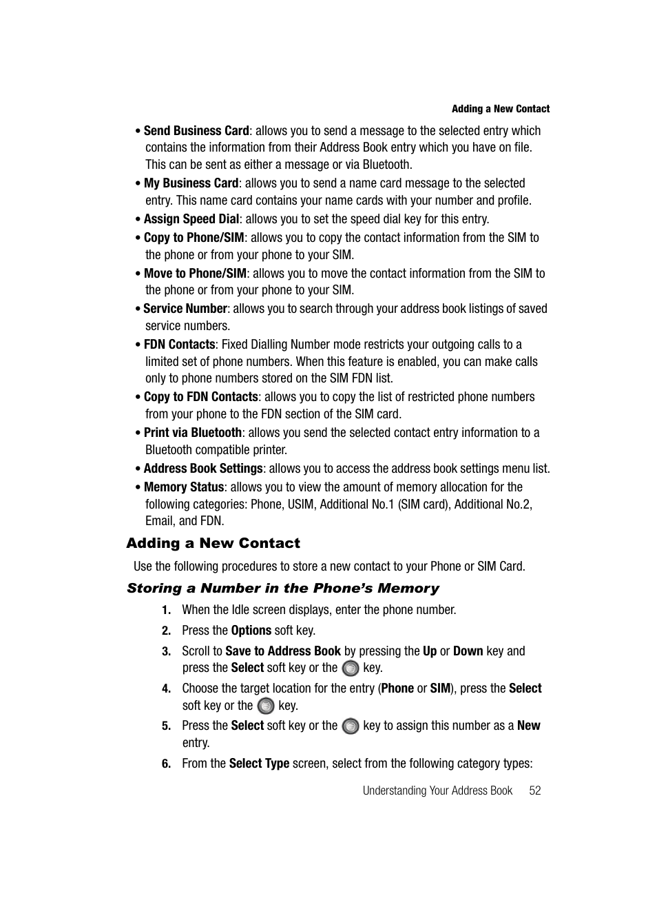 Adding a new contact | Samsung SGH-A727ZKAATT User Manual | Page 55 / 185