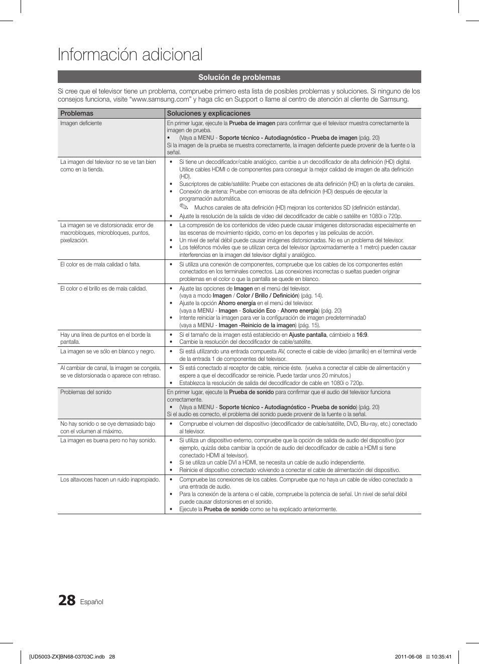 Información adicional | Samsung UN26D4003BDXZA User Manual | Page 59 / 64