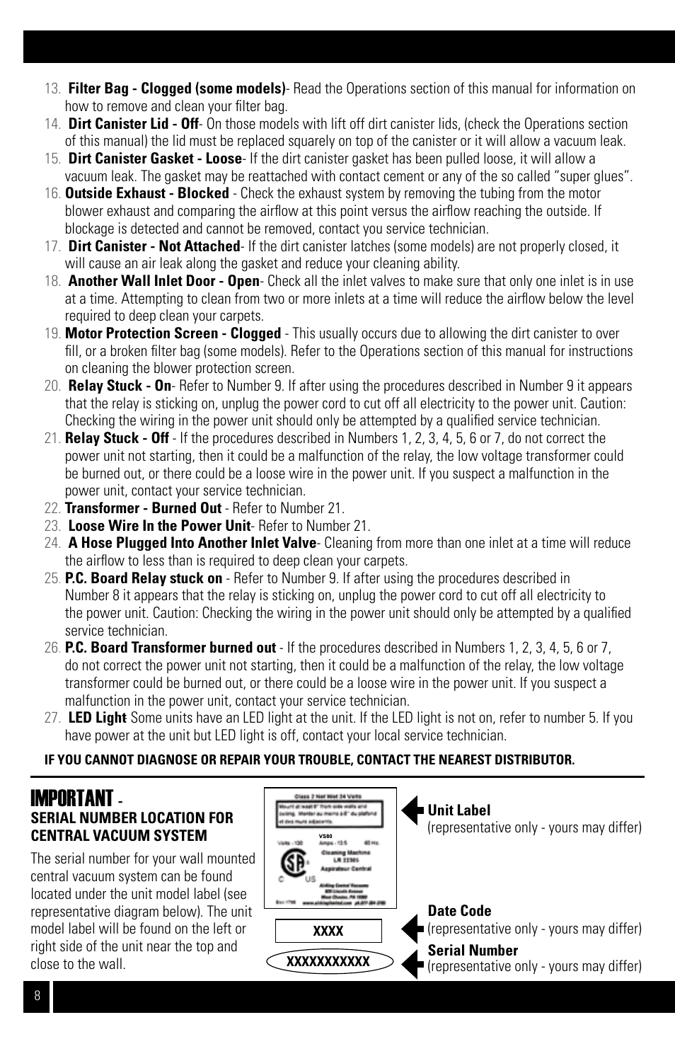 Important | Air King Vacuum Cleaner User Manual | Page 8 / 12