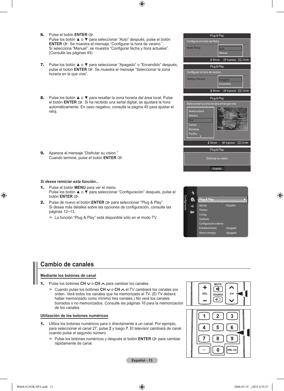 Cambio de canales | Samsung LN46A580P6FXZA User Manual | Page 116 / 196