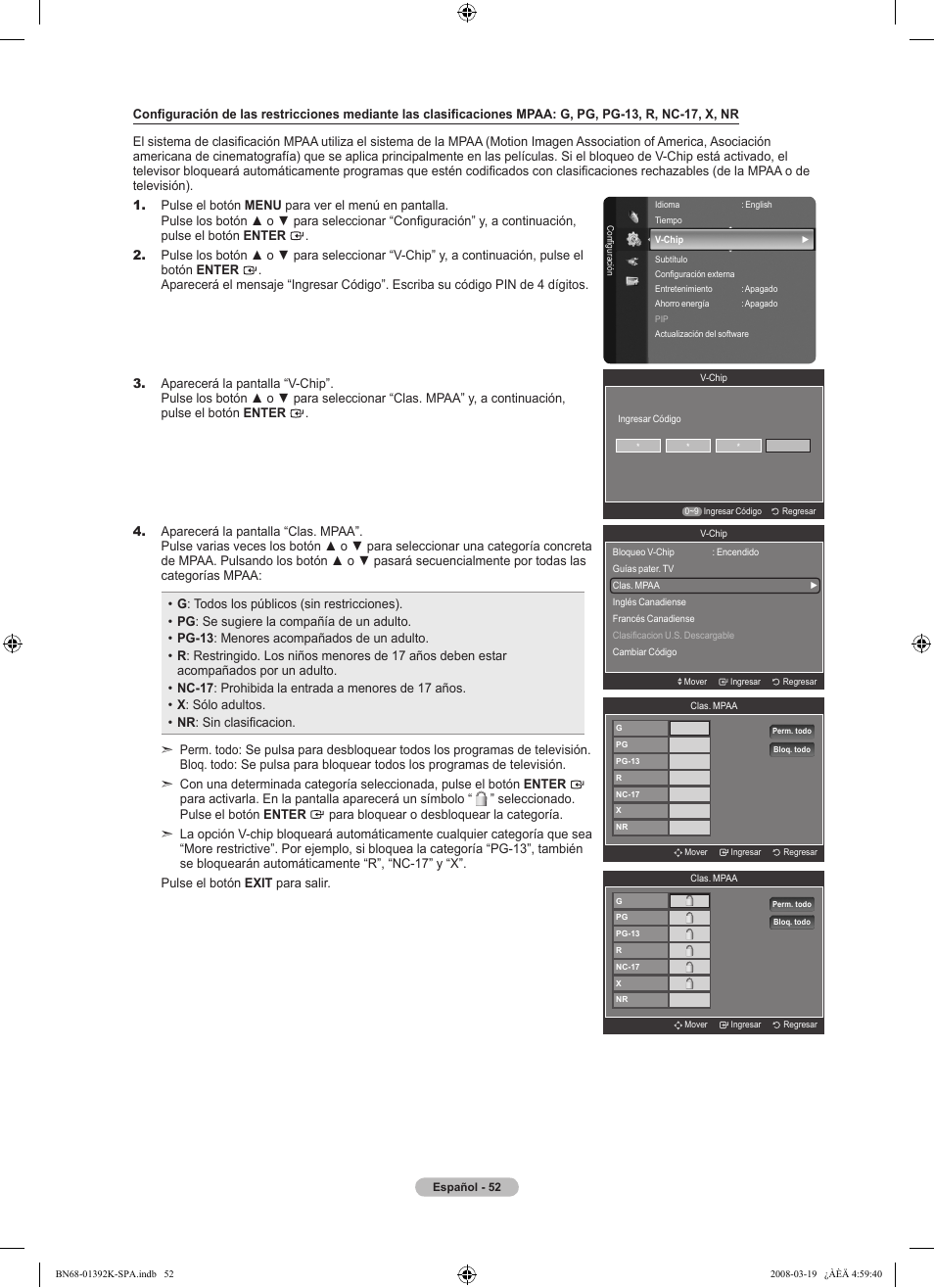 Samsung LN46A580P6FXZA User Manual | Page 155 / 196