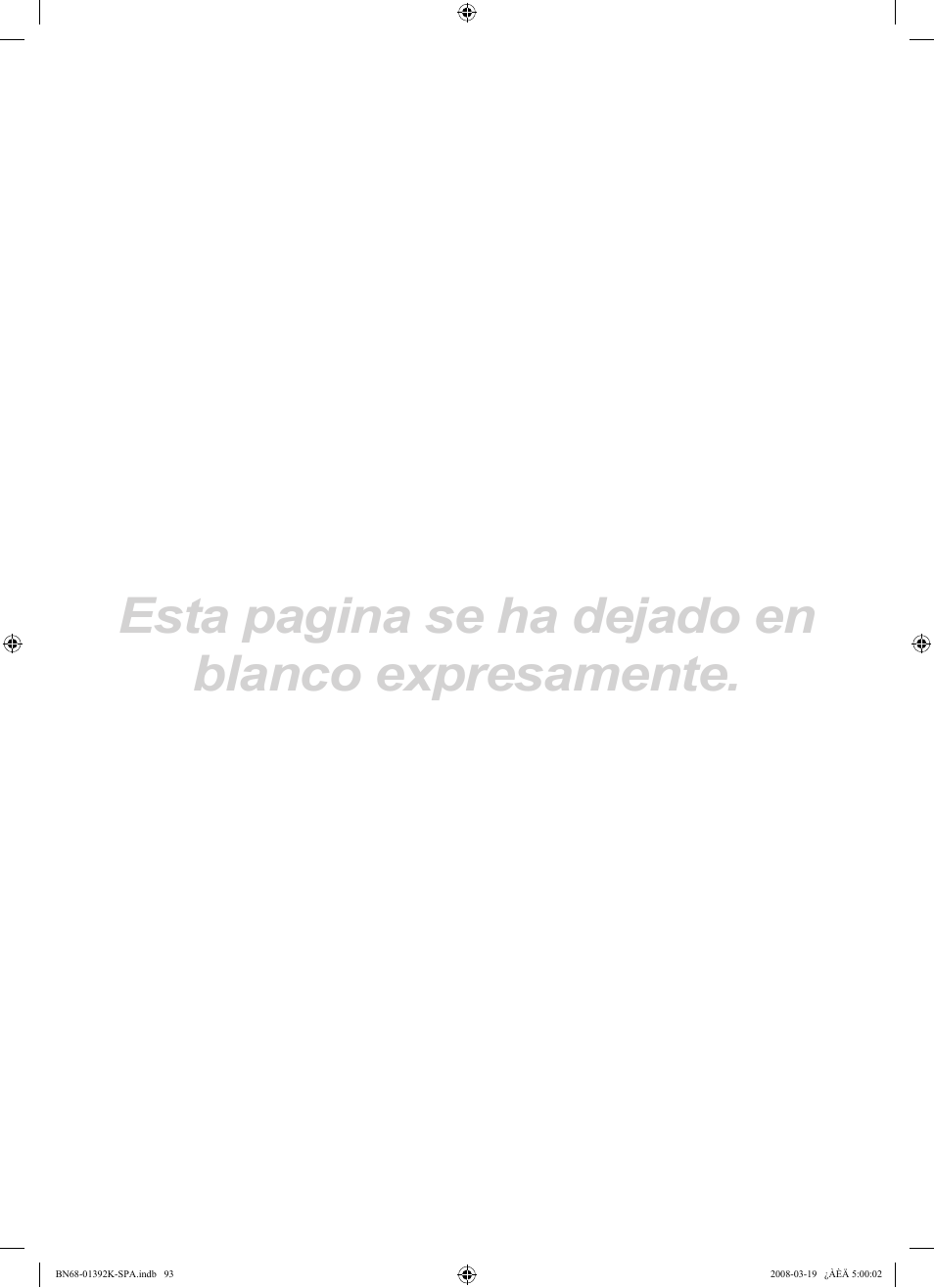 Esta pagina se ha dejado en blanco expresamente | Samsung LN46A580P6FXZA User Manual | Page 196 / 196