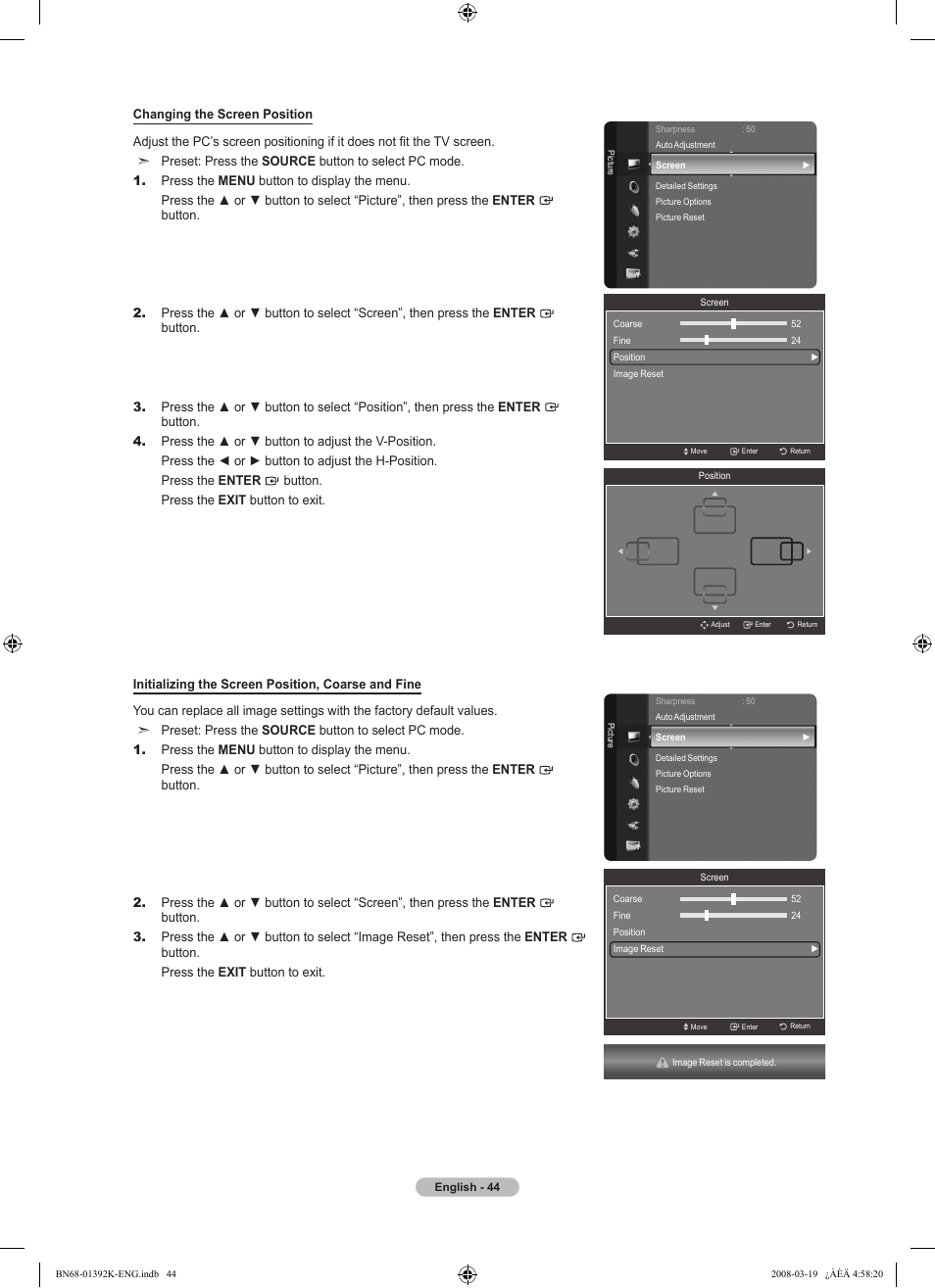 Samsung LN46A580P6FXZA User Manual | Page 46 / 196