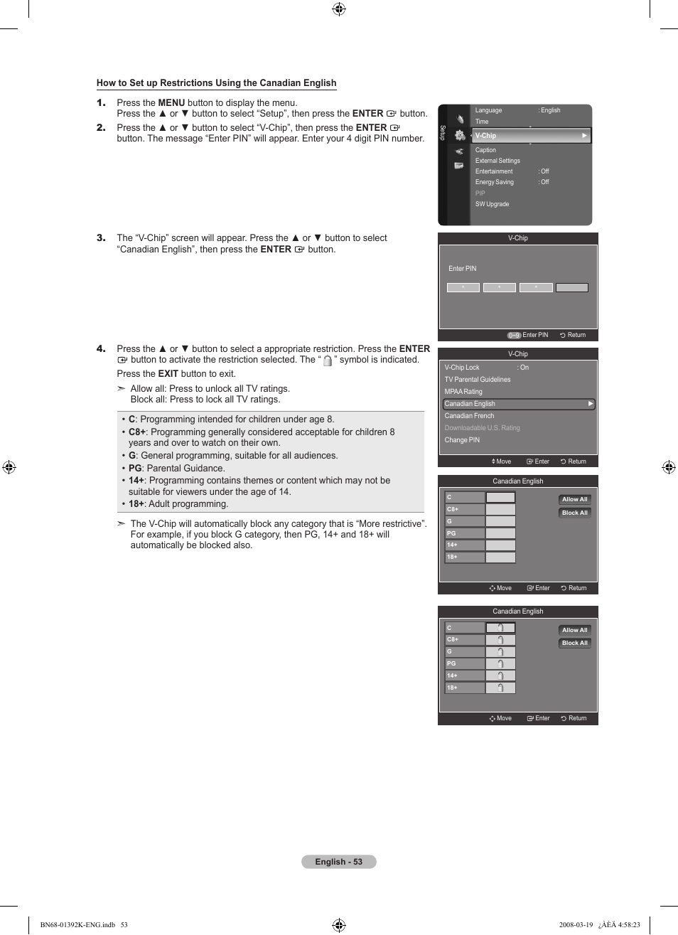 Samsung LN46A580P6FXZA User Manual | Page 55 / 196