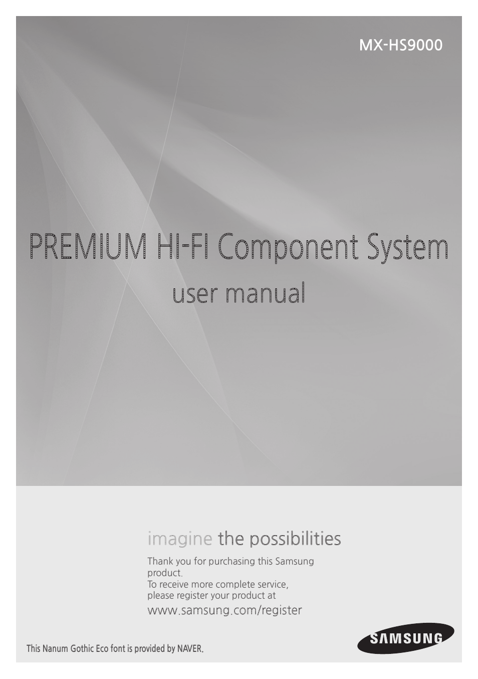 Samsung MX-HS9000-ZA User Manual | 30 pages