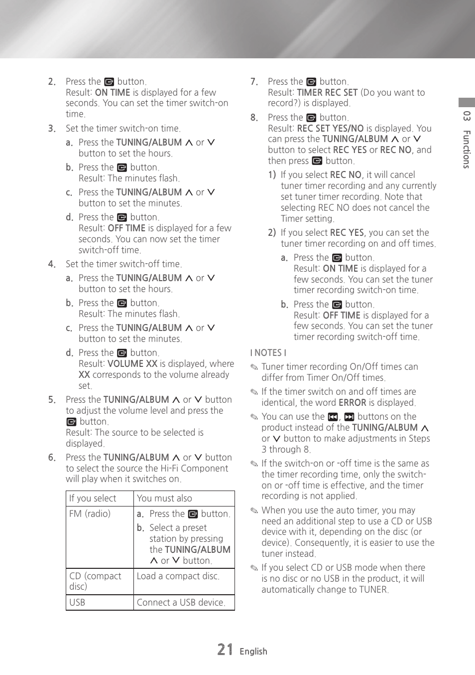 Samsung MX-HS9000-ZA User Manual | Page 21 / 30