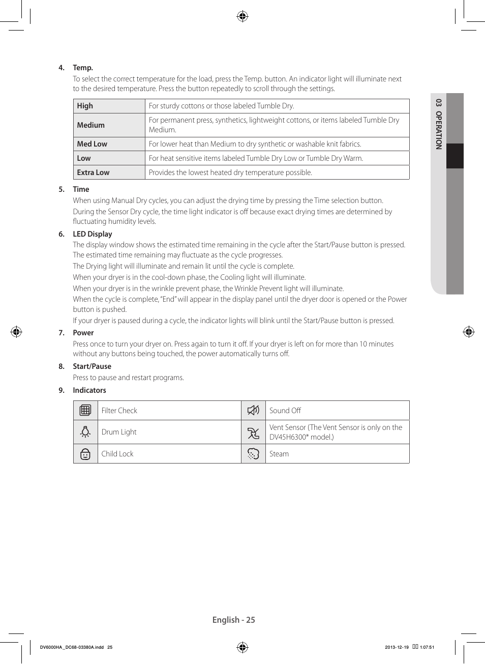 Samsung DV42H5600EG-AC User Manual | Page 25 / 132