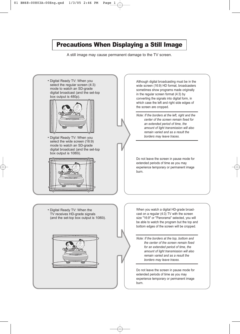 Precautions when displaying a still image | Samsung LNR408DX-XAA User Manual | Page 2 / 120