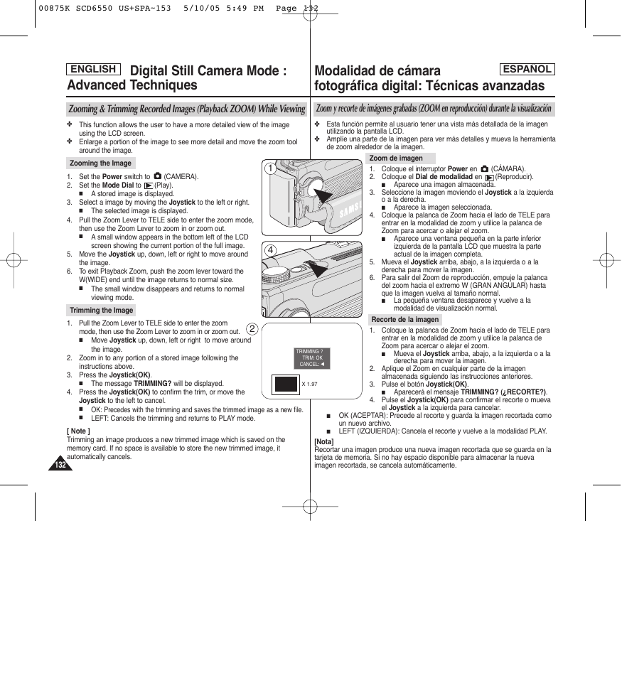 English español | Samsung SC-D6550-XAA User Manual | Page 132 / 154