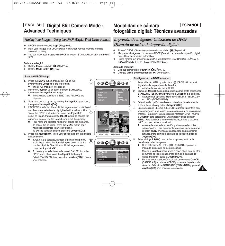 English, English español | Samsung SC-D6550-XAA User Manual | Page 141 / 154