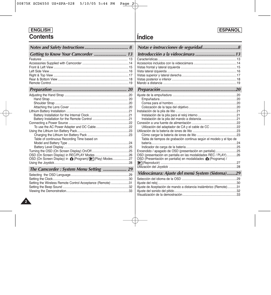 Samsung SC-D6550-XAA User Manual | Page 2 / 154