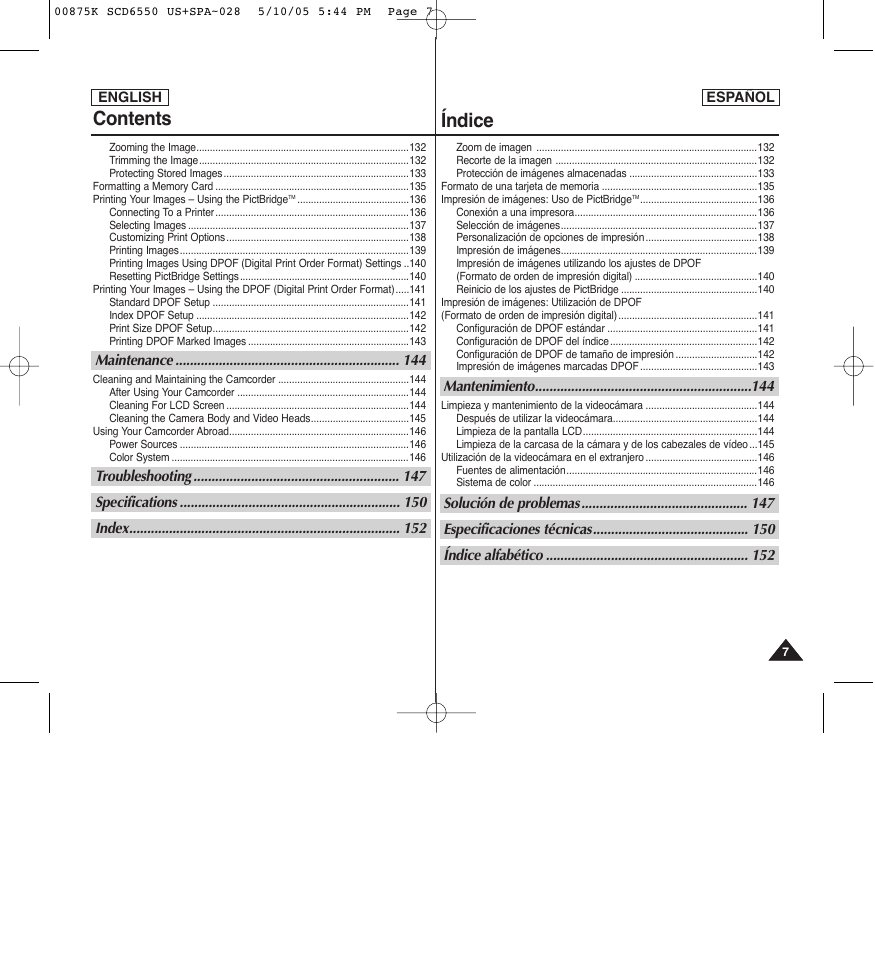 Samsung SC-D6550-XAA User Manual | Page 7 / 154