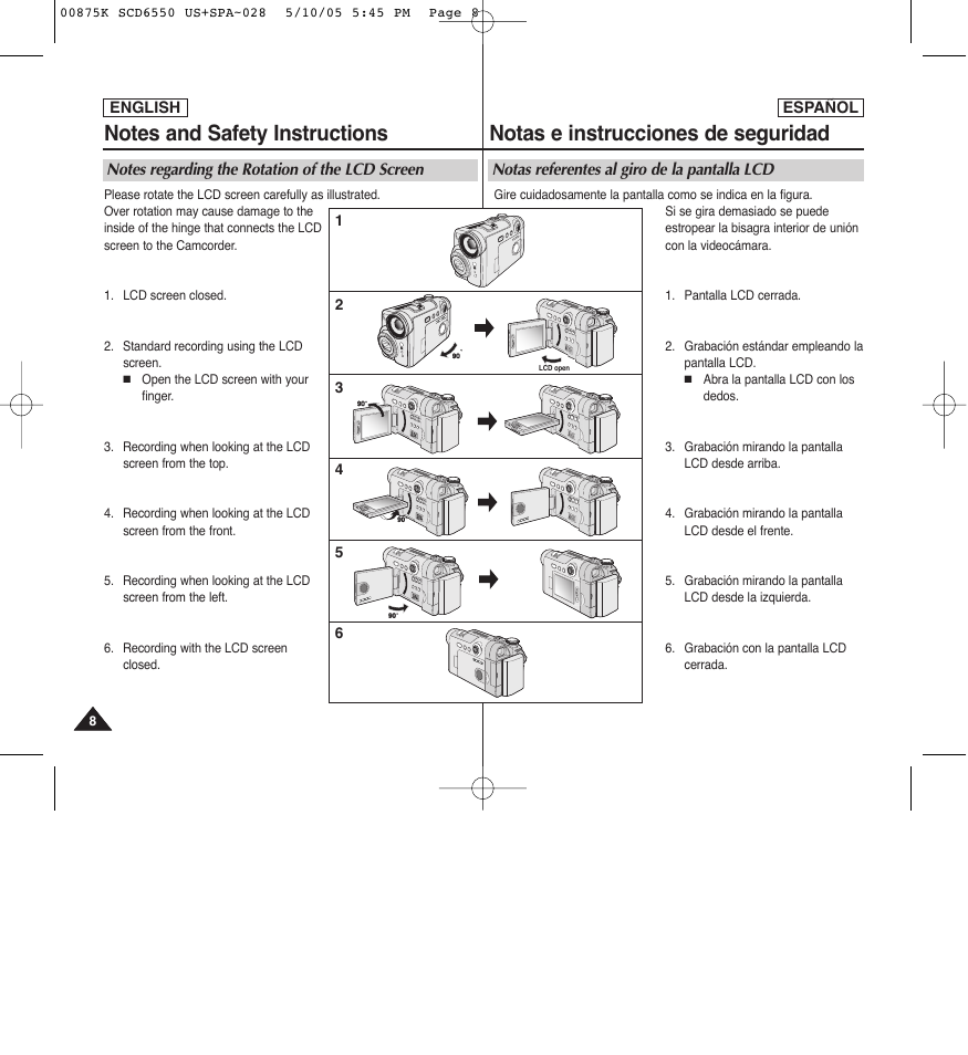 Samsung SC-D6550-XAA User Manual | Page 8 / 154